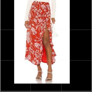REVOLVE - Song of Style Zahir Skirt- Red Dahlia